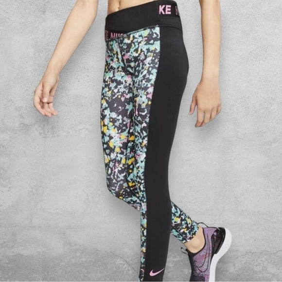 Nike Active Dri-Fit Colorblocked Tights - Picture 1 of 5